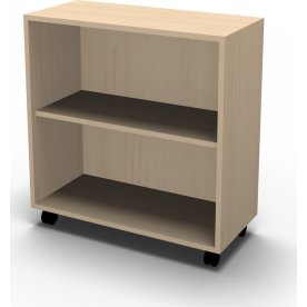 Jive reol m/2 rum birk finer, forberedt t/hjul D35