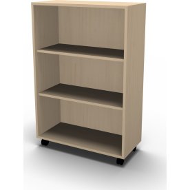 Jive reol m/3 rum birk finer, forberedt t/hjul D35