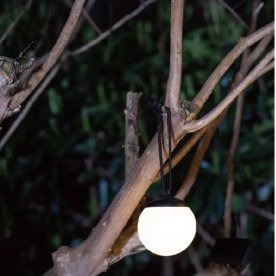 Solar Lampe t. Ophæng Ø10cm, sort