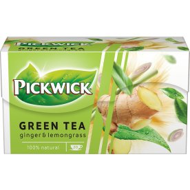 Pickwick grøn te, ginger/lemon, 20 breve