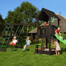 Jungle Gym Club 2.1 legetårn m/climb & rutsj, sort
