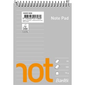 Bantex Not Spiralblok | A6 | Linjeret