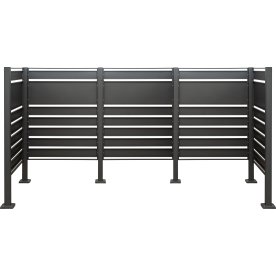 Renovationsskjuler t/3 affaldsbeholdere, antracit
