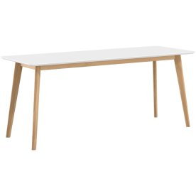 AD1 Højbord 220x80x93 cm, hvid laminat/eg