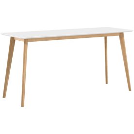AD1 Højbord 220x80x105 cm, hvid laminat/eg