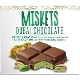 Dubai Chokolade Mælk, Misket, 100g