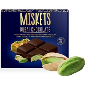 Dubai Chokolade Mørk, Misket, 100g