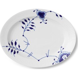 Royal Copenhagen Blå Mega Riflet Fad 30,5 cm