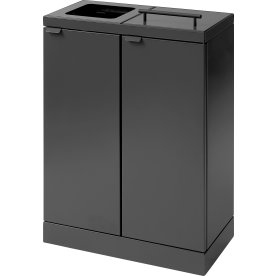 Bica Basic 886 Affaldsstation 2x45L, Låg, Antracit