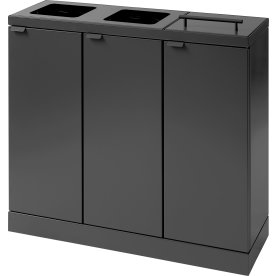 Bica Basic 887 Affaldsstation 3x45L, Låg, Antracit