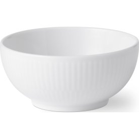 Royal Copenhagen Hvid Riflet Skål 24 cl, 11 cm