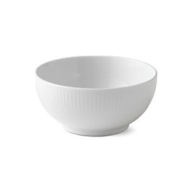 Royal Copenhagen Hvid Riflet Skål 47 cl, 13 cm