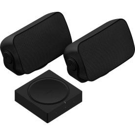 Sonos Amp & Outdoor fra Sonance højtalersæt, sort