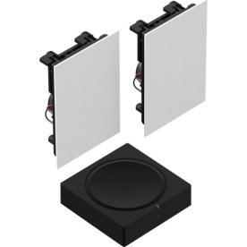 Sonos Amp & In-Wall fra Sononce højtalere, sort