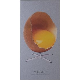 Akustikbillede Ægget, 9mm, 60x120cm, lysegrå