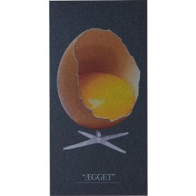 Akustikbillede Ægget, 9mm, 60x120cm, mørkegrå