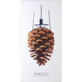 Akustikbillede Koglen, 9mm, 60x120cm, hvid
