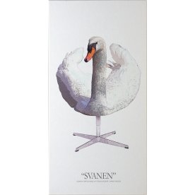Akustikbillede Svanen, 9mm, 60x120cm, hvid