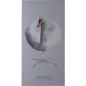 Akustikbillede Svanen, 9mm, 60x120cm, lysegrå
