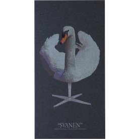 Akustikbillede Svanen, 9mm, 60x120cm, mørkegrå