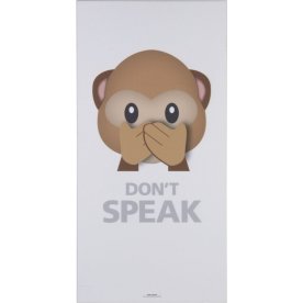 Akustikbillede Don´t Speak, 9mm, 60x120cm, hvid