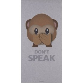 Akustikbillede Don´t Speak, 9mm, 60x120cm, lysegrå