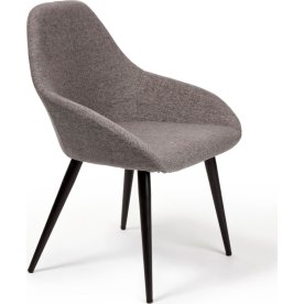 Bello Loungestol grå med sort ben