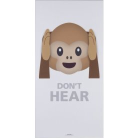 Akustikbillede Don´t Hear, 9mm, 60x120cm, hvid