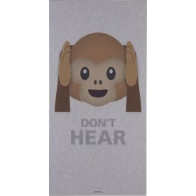 Akustikbillede Don´t Hear, 9mm, 60x120cm, lysegrå