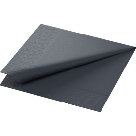 Duni Frokostserviet, 3-lag, sort, 125 stk.