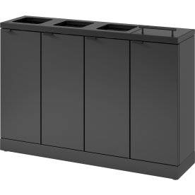 Bica Basic 883 Affaldsstation 4x45L, Låg, Antracit