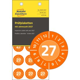 Avery 6943-2027 Inspektionsetiket Ø20mm | 120 stk.