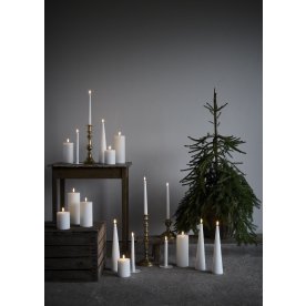 UYUNI LED stagelys H20 cm, Nordic White, 2 stk