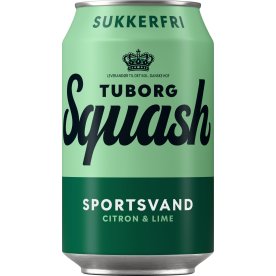 Tuborg Squash Sportsvand, Sukkerfri, 33 cl