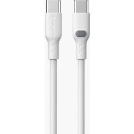 Powertrend Ladekabel USB-C til USB-C, 1m, hvid