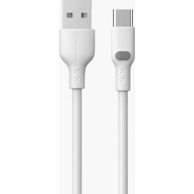 Powertrend Ladekabel USB-A til USB-C, 1m, hvid