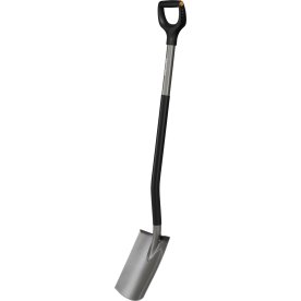 Fiskars Ergonomic Spade, grå, 125 cm.