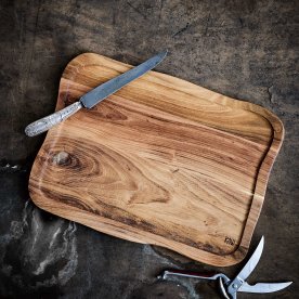 Aida RAW Skærebræt m/Saftrille, teak