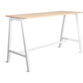Talk Højbord, hvidt stel/eg laminat,180x70 cm