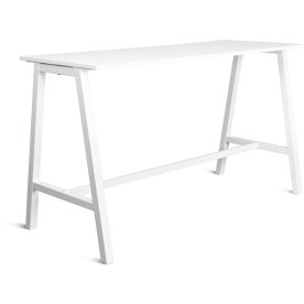 Talk Højbord, hvidt stel/hvid laminat, 180x70 cm