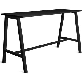 Talk Højbord, sort stel/sort laminat, 180x70 cm