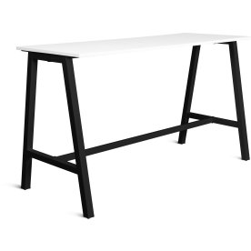 Talk Højbord, sort stel/hvid laminat, 180x70 cm