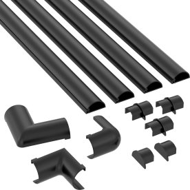 D-Line Kabelkanal sæt 20x10 4x, sort