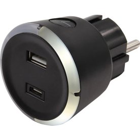 Capidi Sikkerhedstimer USB A+C, sort