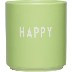 Design Letters Favourite Cups Kop "Happy", gul