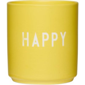 Design Letters Favourite Cups Kop "Happy", gul