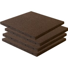 NORDIC PLAY Gummiflise 50x50x3 cm, sort, 30 stk.