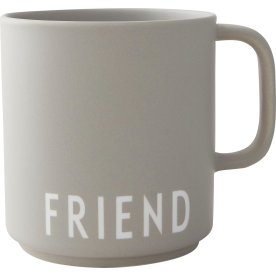 Design Letters Favourite Kop m/hank Friend, grå