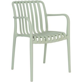 Cuba Havestol, plast, UV, stabelbar, olivengrøn
