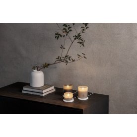 UYUNI LED lys i glas, genopladelig, H10,2, Vanilla
